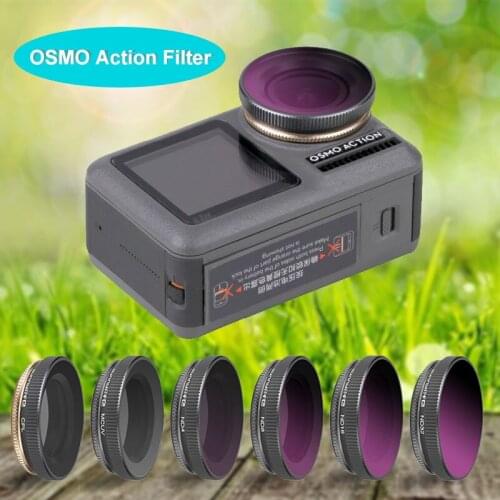 For DJI OSMO ACTION Drone Filter UV CPL ND4/8/16/32 ND4/8/16/32-PL Set Glass Lens Protector Accessories