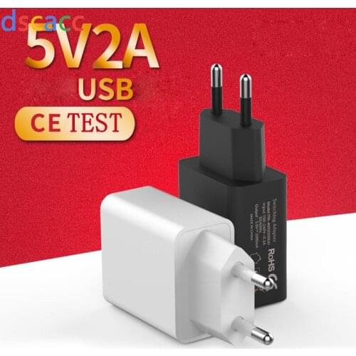 DSCACC 5V 2A USB Wall Power Adapter EU Charging for Smartphone Charger for Huawei 100pcs