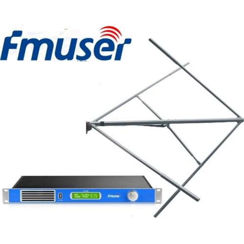 FMUSER FU-200A 1U 200W FM Transmitter with CP 100 Circular Polarized Antenna +20M-7Cable