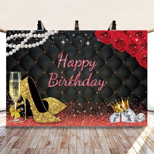 Yeele Black Headboard Bed Diamond Crown Champagne Photography Backdrop Photographic Decoration Backgrounds For Photo Studio