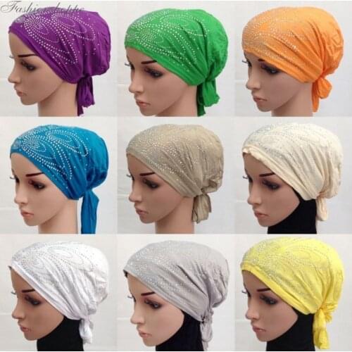 Women Muslim Hijab Scarf Inner Hijab Modal Caps Ladies Islamic Headband Turban Headwrap Hairband Women Muslim Hijab Headscarf