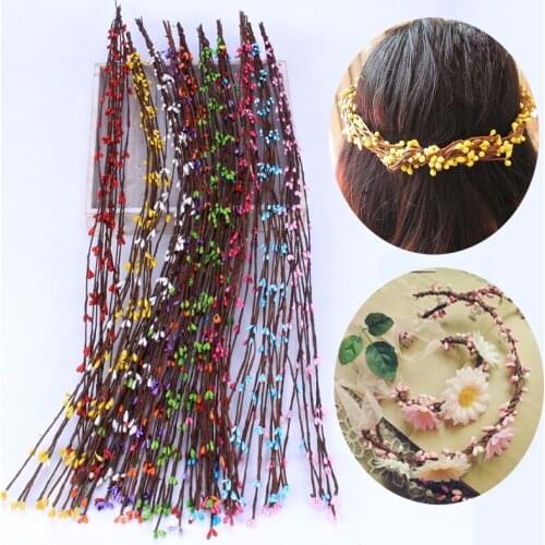 10Pcs Artificial Wreath Flower Vine Berries Garland 65cm Plastic Fake Flowers Party Wedding Arrangement Home Decoration