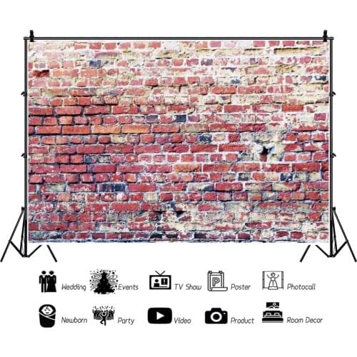 Grunge Brick Wall Baby Shower Decro Newborn Food Doll Pet Portrait Photozone Photophone Photography Backdrop Photo Background