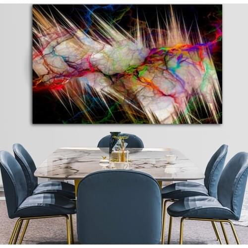 Wall Art Canvas Print Black Cool Color Abstract Oil Painting Wall Picture For Living Room Canvas Modern Art Poster Print Home
