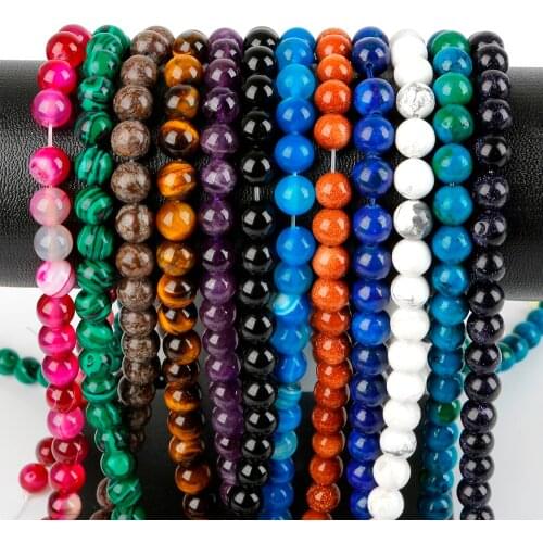 Natural Tiger Eye Assorted Mixed Gem Round Loose Stone Beads for DIY Necklace Bracelet Jewelry Making Pick Size 4 6 8 10mm