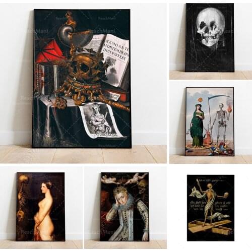 Still Life and Vanitas Skull | Unique Skull Decoration Style | Souvenir Mori | Man and Skull Painting, Allegory of Earthly Vanit