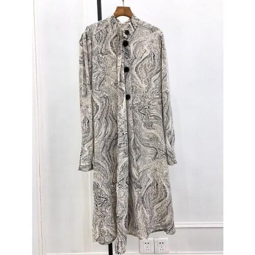 Silhouette Design Tie Shirt Dress Marble Print Mini Dress