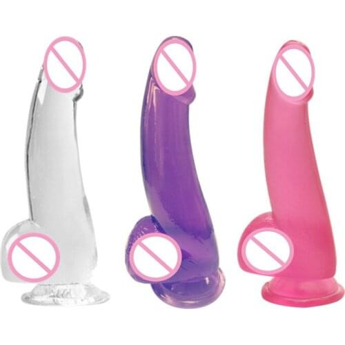 Transparent Big Dildo Womens Erotic Toys Thick Artificial Dildo Sex Toys For Couples Gay Women Lesbian Huge Dick Strapon Dildos