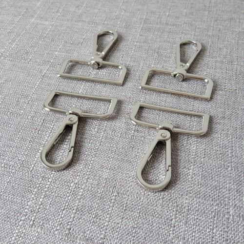 1 Pcs 38mm Ribbon Webbing Swivel Metal Belt Buckle Carbine Clasp For Bag Accessories Pet Dog Leash Rope Straps Clip Snap Hook