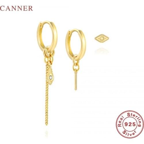 BOAKO 3pcs Mini Eyes Huggie Earrings For Women 925 Sterling Silver Piercing Stud Earrings Pendientes Plata 925 Jewelry Joyero