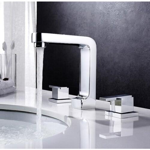 Bathtub faucet bathroom 3 piece set faucet 8 inch widespread spout bathroom basin faucet 3 hole BF210