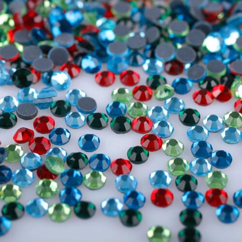 600-1440Pcs Hot Fix Rhinestones High-Quality DMC Glass Strass Crystal Flatback Hotfix Rhinestones DIY for Colthing Decorations