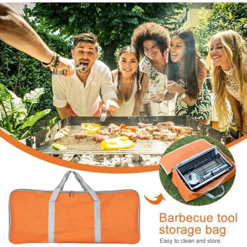 Carrying Barbecue Picnic BBQ Grill Storage Bag Camping Oxford Cloth Thick Travel Accessories Outdoor Waterproof Protective