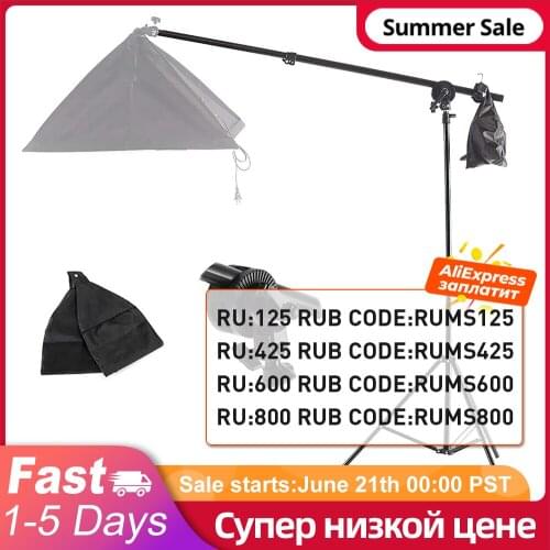 Selens Photo Studio Light Kit Boom Arm Stand Tripod with 200CM Light Stand Tripod Cross Arm With Sandbag Photographic Equipment