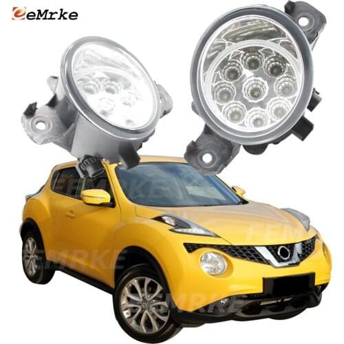 EEMRKE 2 Pcs 9-Pieces Led Fog Lights H11 12V Front Bumper Light Halogen for Nissan Juke F15 2015 2016 2017 2018 2019 2020