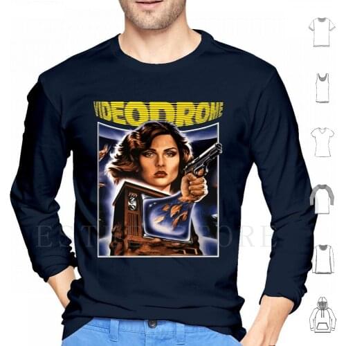 Killer Tv Hoodie Long Sleeve Videodrome Cult Movie Movie Gun Rare Film