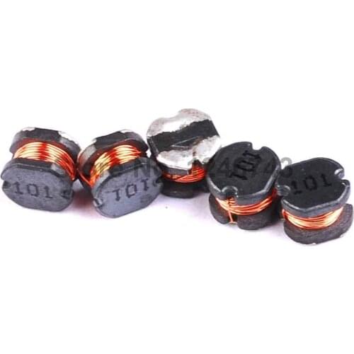 50PCS SMD Power Inductors CD43 100UH 4*4*3mm Standard Word 101 Taping