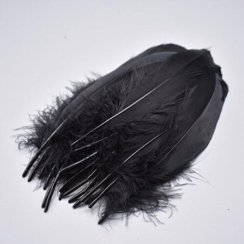 50 pieces of natural black ostrich feather crafts 15-20cm carnival costume wedding accessories decoration