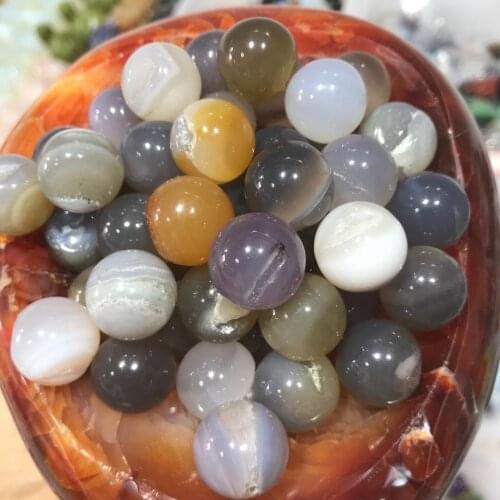 DIY accessories crystal jewelry natural striped agat semi-finished ball separated