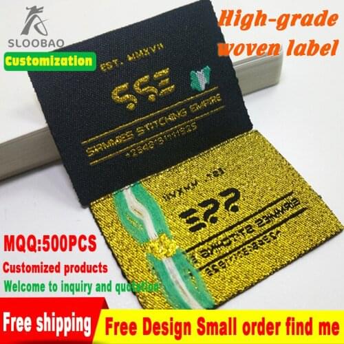 Free design Customized garment shirt jacket shoe labels/woven labels/logo/printed clothing label/embroidered tag 1000pcs a lot