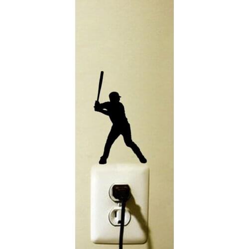 Baseball Player Fashion Vinyl Switch Decals Wall Stickers 5WS0970