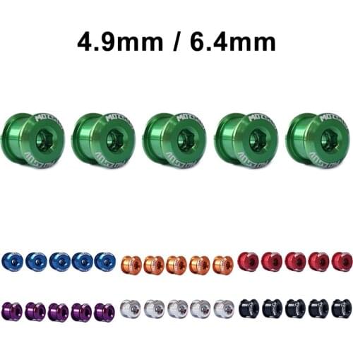 5PCS Bike Chainring Bolts For Single (4.9mm) /Double /Triple (6.4mm) Speed Chain Ring Screws Optional Length Road MTB DIY