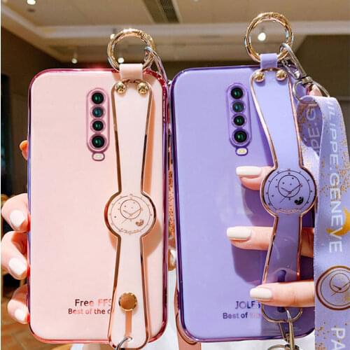Wristband Holder Case For Xiaomi Poco X2 Case Cover For Poco x3 NFC Shockproof Case Xiaomi poco x3 NFC F2 F3 pro M3 Funda Luxury