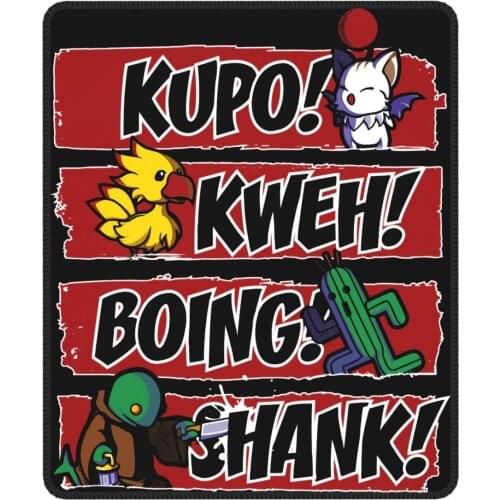What Does The Tonberry Say Vintage Mouse Pad Final Fantasy Video Game with Locking Edge Mat Pads Rubber Office Home Deco Mat