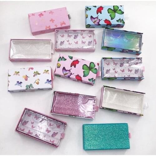 Dramatic Long Lashes Box Custom Pull Eyelashes Package Magnetic Lashes Case Wholesale