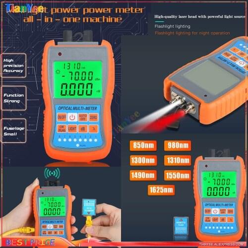 COMPTYCO AUA-G70B 50B 4in1 Mini Optical Power Meter Visual Fault Locator Network Cable Test optical fiber tester 10km 30km VFL