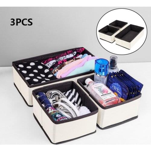 3Pcs Set Underwear Bra Organizer Storage Box Drawer Closet Organizers Boxes For Underwear Scarfs Socks Bra Organizer