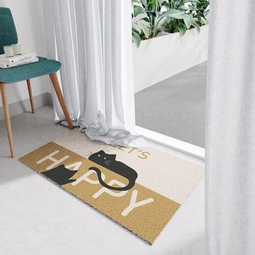 Modern Cartoon PVC Door Mat Home Silk Loop Non-slip Mat Living Room Mat Porch Entrance Door Mat Carpet Custom Hallway Mat Carpet