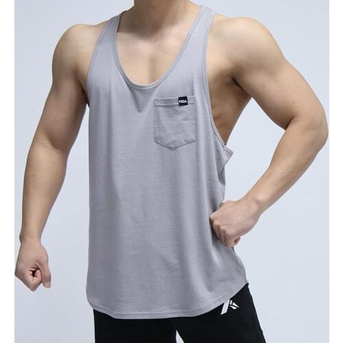 Gym Tank Tops Men Fitness Bodybuilding Workout Cotton Sleeveless shirt Male Summer Casual Singlet Undershirt Fashion Clothing