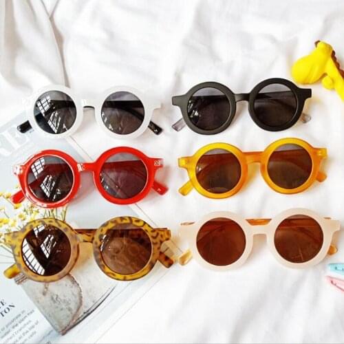 Fashion Round Kids Sunglasses Retro Summer Brand Clear Shades Children Sun Glasses Luxury 2021 Vintage Eyewear oculos