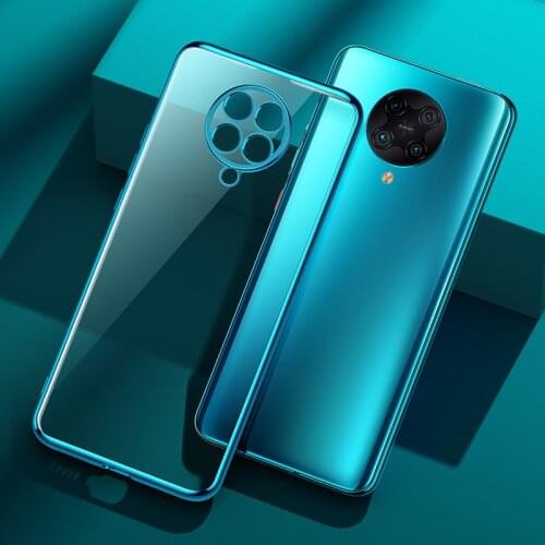 Coque Soft Phone Case for POCO X2 F2 F3 M2 M3 Pro Reloaded Transparent Capa F2Pro Plating Silicone Luxury Thin Back Cover Fundas