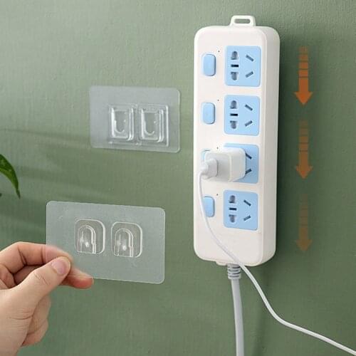 Double-Sided Adhesive Wall Hooks Hanger Transparent Suction Cup Sucker Waterproof Kitchen Storage Hooks Kitchen Organizer