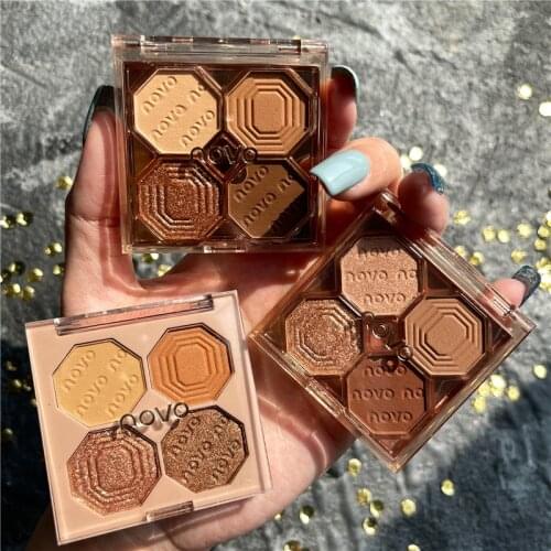 4 Color Shimmer Matte Glitter Eyeshadow Palette Diamond Metallic Eye Shadow Pallete Pigmented Shiny Makeup Palette Cosmetic