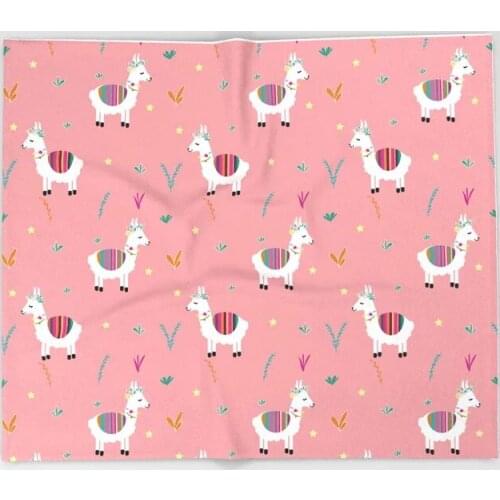 Alpaca Cartoon Throw Blanket Cute Kids Design Alpaca Blankets for Beds Christmas Decorations for Home