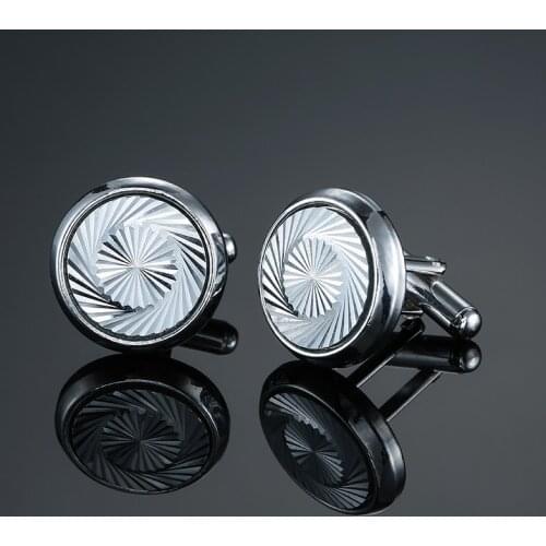 Luxury Vortex gemelos shirt cufflinks for mens Brand round metal cuff buttons cuff links High Quality abotoaduras Jewelry