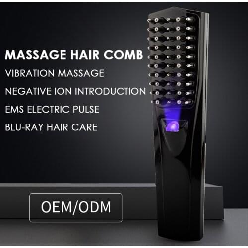 Handheld High-frequency Vibration Negative Ion Massage Comb Promotes Hair Growth Reducing Hair Loss and Regenerating Hair