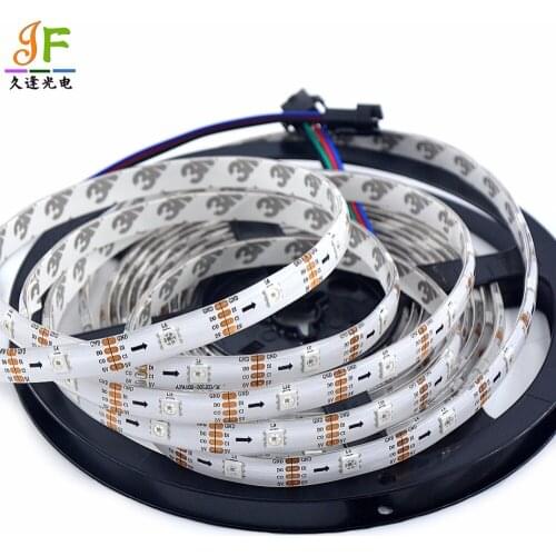5M DC5V APA102-C SK9822 30Leds/m addressable 5050 RGB full color flexible led pixel strip White PCB DATA and CLOCK seperately