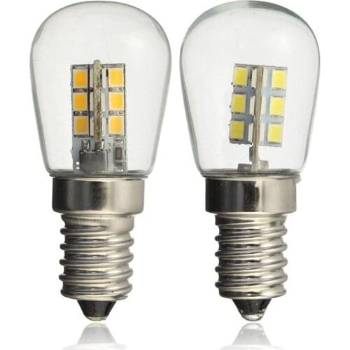 LED Bulb E14 3W AC220V 2835SMD 24LED Glass Shade 360 Degree Angle Lighting Warm/Cold White For Sewing Machine/Refrigerator