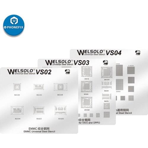 MECHANIC Reballing Stencil Template Steel Stencil Template for Vivo Oppo EMMC PMIC BT Wifi RF Series BGA Reballing Repair Tools