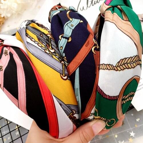 Korea Ribbon Colorful Hair bands Tie Knot Hairband Flower Crown Headbands For Girls Hair Bows Hair Accessories D