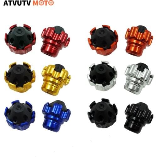 1Pair 15mm CNC Motorcycle Scooters Shock Absorption Cup Drop Front Fork Frame Sliders Crash Pad For Yamaha Honda Sctooer Moped