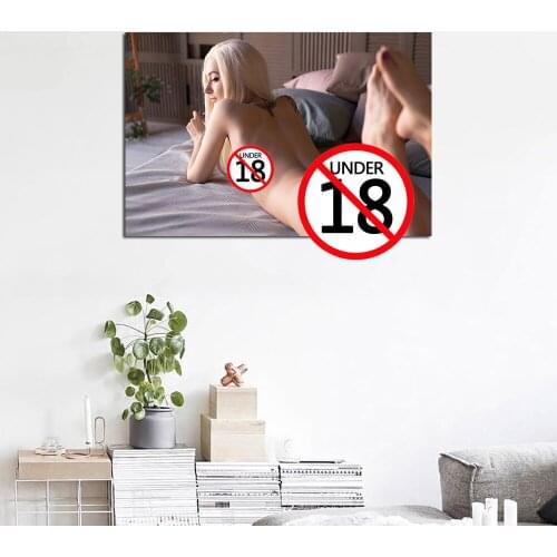 1 Piece Canvas Painting Sexy Blonde Beautiful Girl HD Posters and Prints Wall Pictures for Living Room Decor