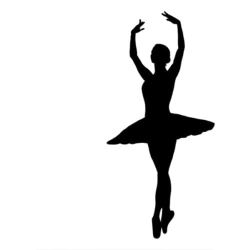 18x9cm Elegant ballet Girl Stickers Ballerina Lover Car Stickers Decal Car Rear Windshield Silhouette CL334