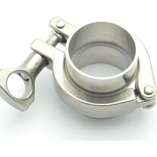 304 Stainless Steel Sanitary Pipe Fitting Set 76mm Pipe OD Sanitary 3" Tri Clamp Weld Ferrule + Tri Clamp + Silicon Gasket