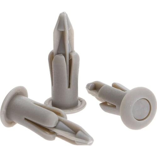 50Pcs 6.3mm Hole Auto Fastener Push Type Shield Retainers Plastic Rivets Clips Bumper Fender Trim Car Clips For Toyota Suzuki