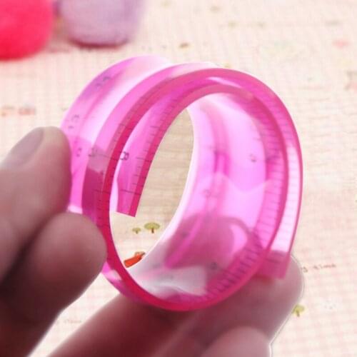 6208 student stationery cute color creative ruler flexible universal ruler 20CM learning stationery office supplies